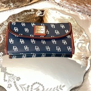 Dooney & Bourke Blue Monogram Clutch